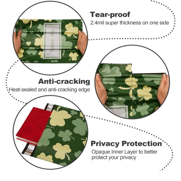 20 6X9 Poly Mailers St. Patrick's Day - Picture 4 of 6